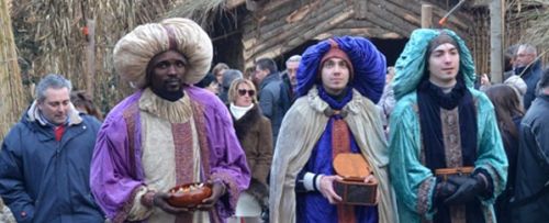 Una scena dl presepe vivente 