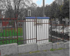 La centralina dell'Arpa in via Carbone