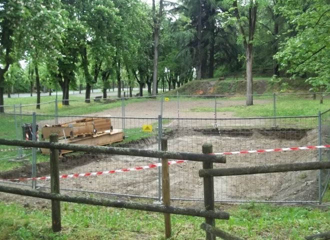 Iniziati i lavori per il nuovo parco giochi della Fondazione di Tortona sul Castello