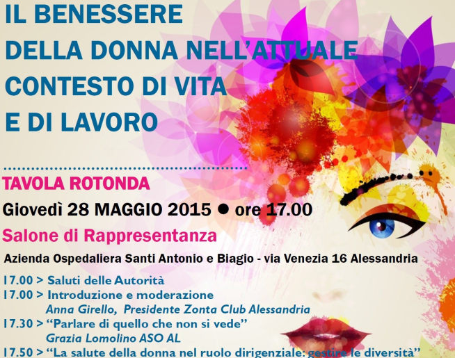 Giovedì ad Alessandria si parla della salute della donna con lo Zonta Club