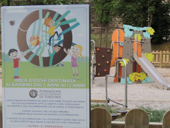 E’ pronto il nuovo parco giochi pagato dalla Fondazione Cassa di Risparmio di Tortona