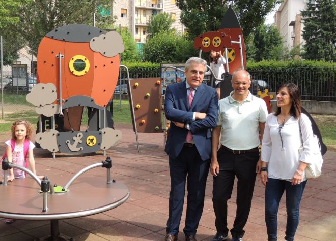 All’area Silvi inaugurato il parco giochi pagato dalla Fondazione Cassa Risparmio di Tortona