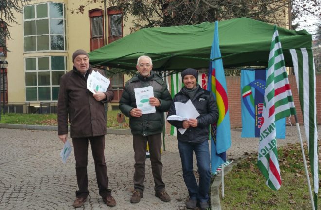 Sindacati compatti contro il ridimensionamento dell’ospedale di Tortona in piazza con un presidio