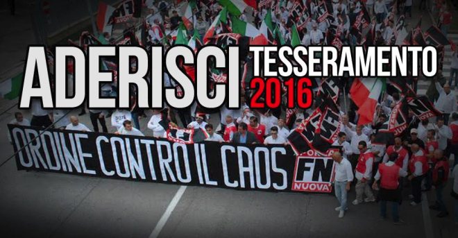 Forza Nuova Alessandria apre il tesseramento con lo slogan “Se non hai il coraggio di ribellarti, non hai il diritto di lamentarti!