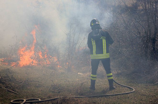 Si incendia una legnaia a Basaluzzo, ingenti i danni