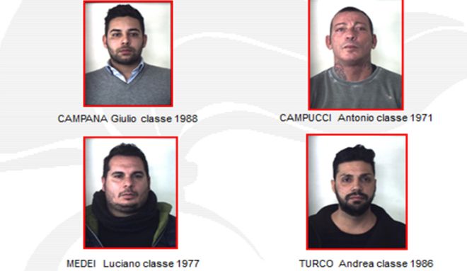 I carabinieri arrestano 4 calabresi per estorsioni e usura ad Alessandria a Casale