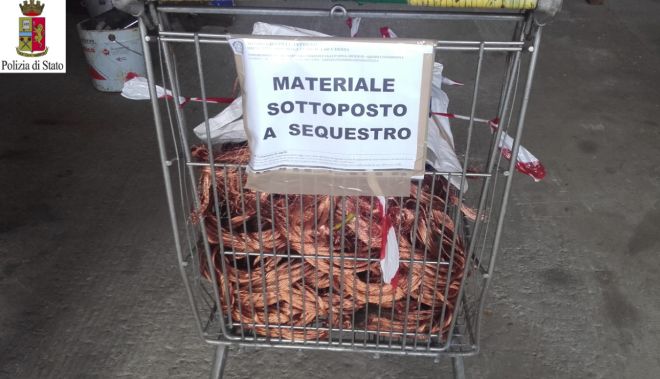 Tortona, controlli della Polfer, un’azienda di rame nei guai