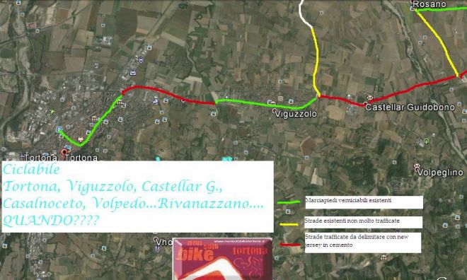 Una pista ciclabile fra Tortona e Viguzzolo. La propone l’associazione “Nonsolobike”