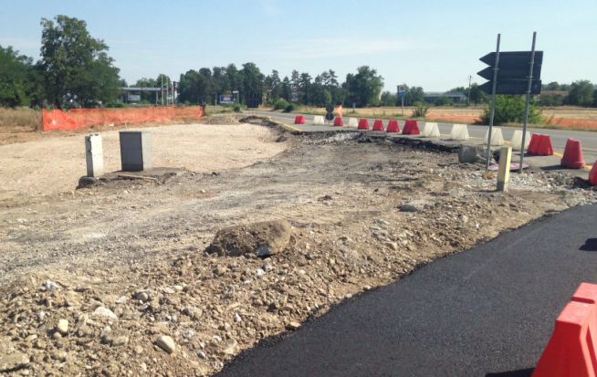 A Buon punto i lavori della rotonda sulla statale 211 a Tortona