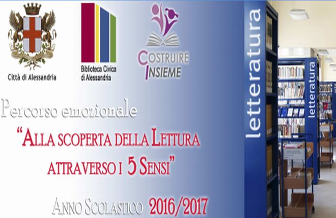 Alla Biblioteca di Alessandria parte il progetto della lettura in 5 sensi