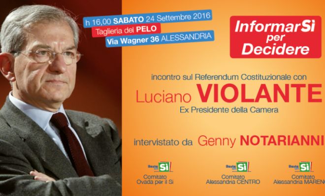 Ad Alessandria un incontro sulla riforma costituzionale per chi non ha ancora deciso