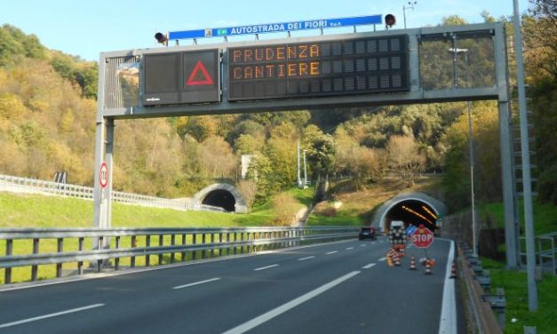 I cantieri sull’autostrada dei fiori la prossima settimana