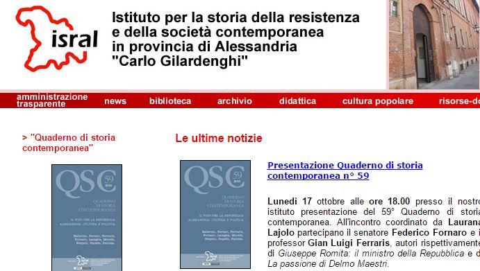 Doppio appuntamento per l’Isral ad Acqui Terme e Rivalta Bormida