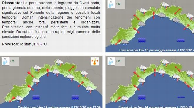 Maltempo in provincia di Imperia: notte tranquilla nessun intervento dei Vigili del Fuoco