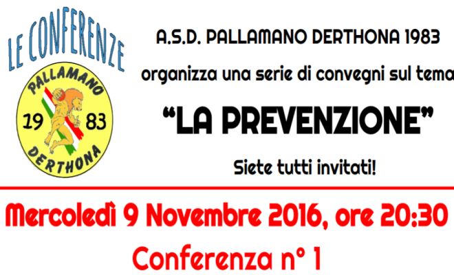 Un convegno della Derthona pallamano per parlare di prevenzione