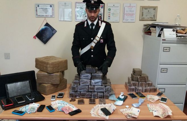 I carabinieri di Novi Ligure sequestrano 70 Kg di hashish