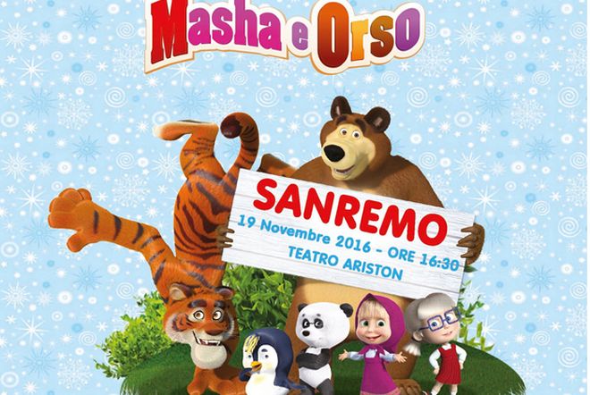 Al teatro Ariston di Sanremo sabato va in scena lo spettacolo “Masha e Orso”