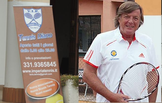 Iniziati a Diano Marina i lavori per l’impianto elettrico del tennis che ospiterà Adriano Panatta