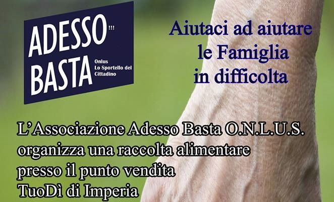 Imperia dice “Adesso basta” e sabato vara una raccolta per aiutare gli italiani e far rinascere la città