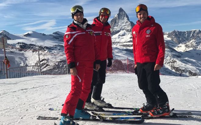 Tre giovani talenti di Imperia sono passati dal mare alle nevi delle Alpi e insegnano sci