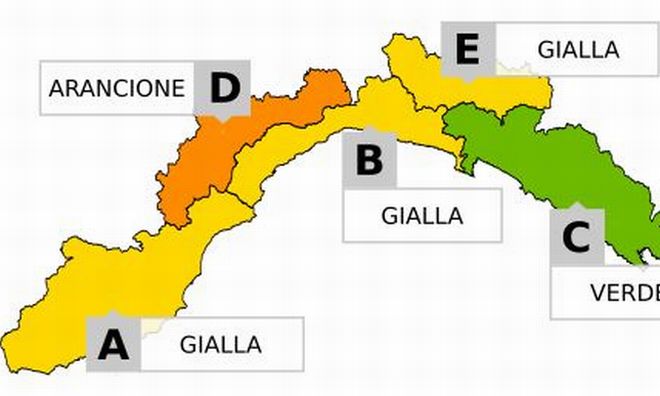 Pioggia e neve a 200 mt nella giornata di sabato in provincia di Imperia