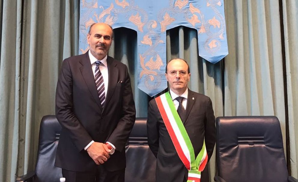 I saluti del Sindaco di Imperia Carlo Capacci al Questore Leopoldo Laricchia trasferito a Lecce