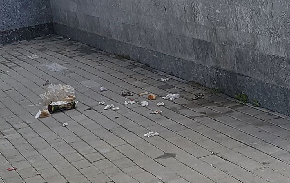 Niente bagni alla stazione di Diano? Che importa, i bisogni si fanno sui binari! La macchia sulla foto sembra inequivocabile
