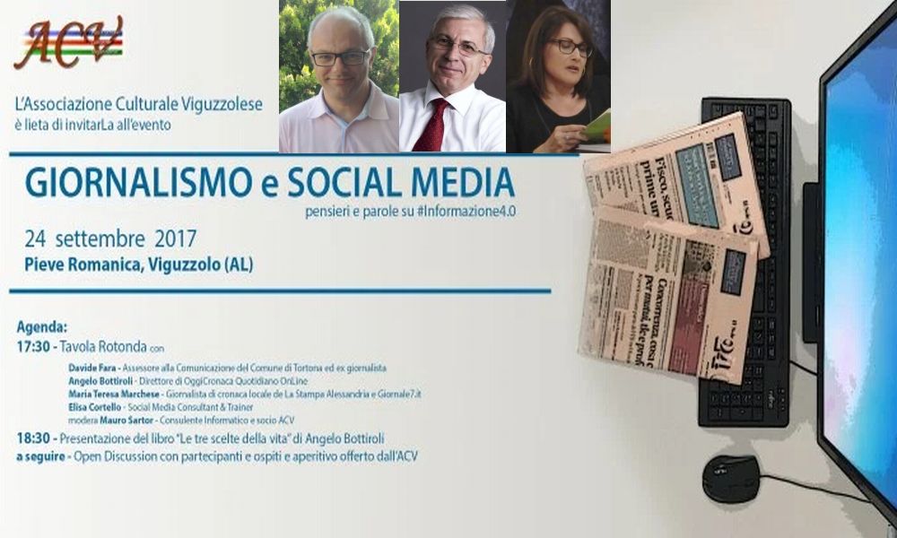 Domenica a Viguzzolo si parla di come funziona (male?) l’informazione locale e non. Occasione unica per conoscere i “dietro le quinte” e fare domande agli esperti