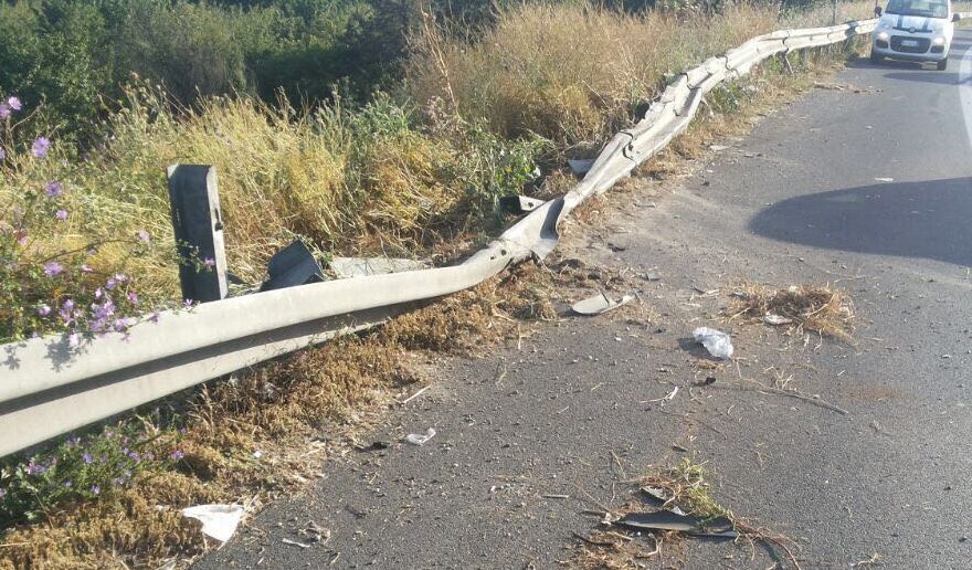 Castelnuovo Scrivia, giovane ragazza travolge un cane alla guida dell’auto e finisce contro il guard rail