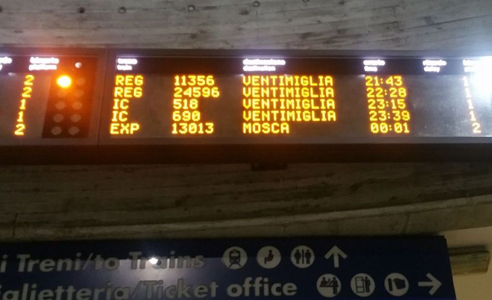 Da Sanremo adesso partono i treni anche per Mosca.  Peccato che…..