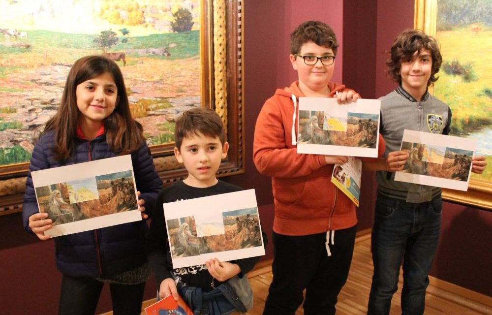 Le immagini di genitori e bambini che hanno visitato recentemente la Pinacoteca della Fondazione Cassa di Risparmio di Tortona