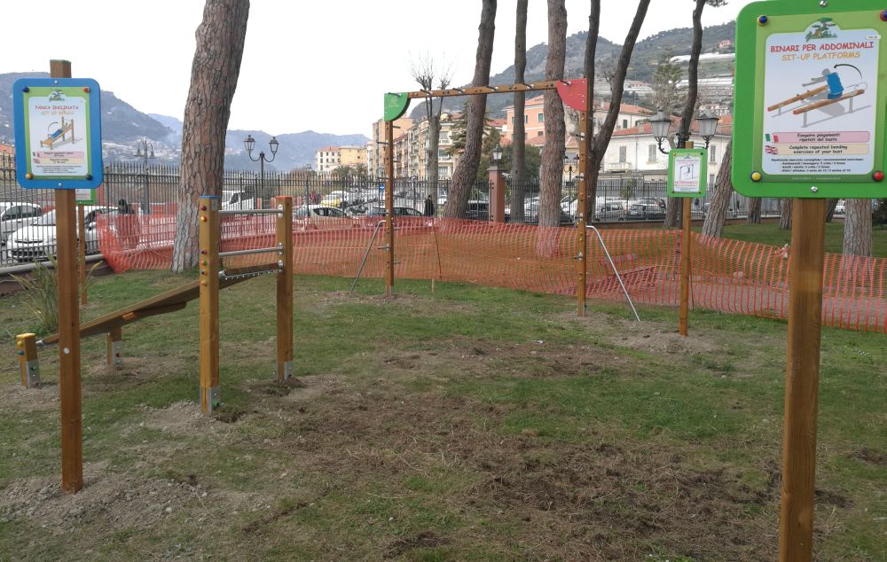 Pronto il percorso fitness ai Giardini di Ventimiglia