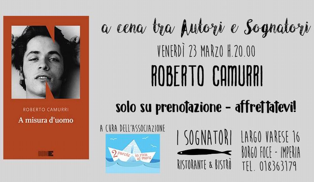 A Imperia, venerdì si cena con l’autore di un bel libro, prenotatevi