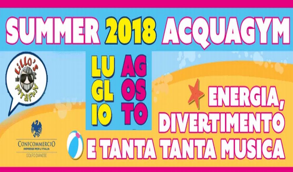 Anche per il 2018 Confcommercio di Diano Marina organizza l’Acquagym sulle spiagge. Già pronto il programma dettagliato