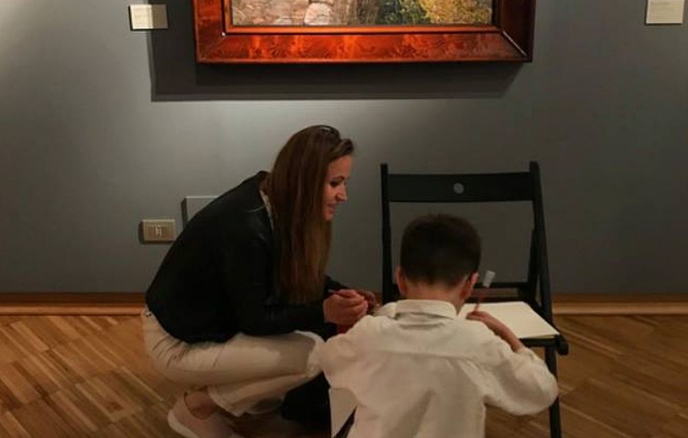 La mamma festeggiata alla Pinacoteca della Fondazione Cassa di Risparmio di Tortona