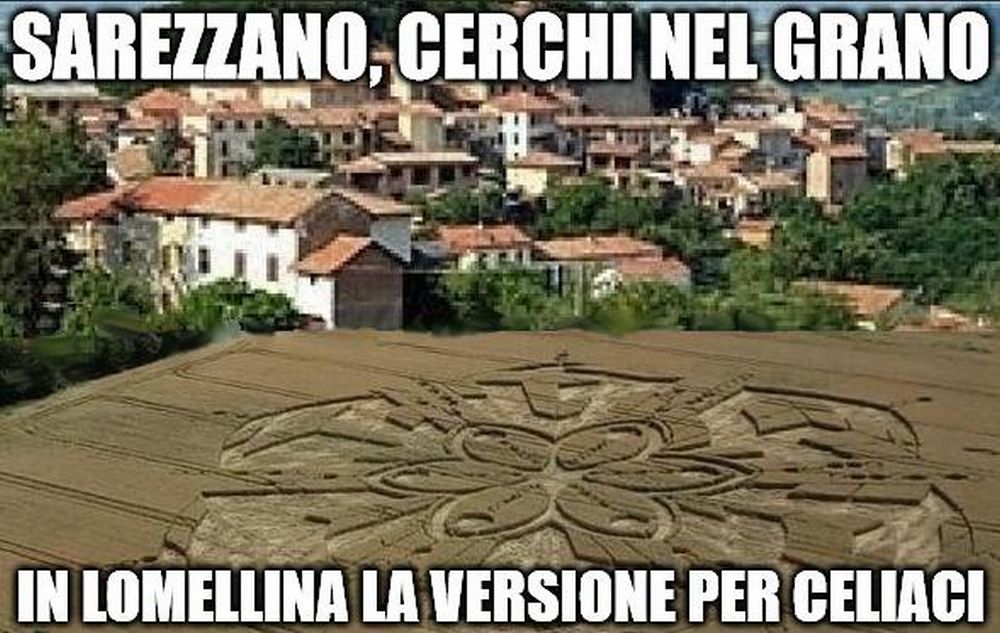 La cronaca degli orrori: a Sarezzano dopo l’Ufo arrivano i cerchi nel grano