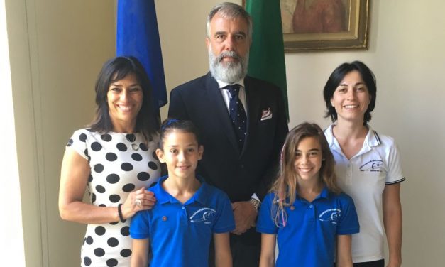 I complimenti del Comune di Tortona alle atlete della Derthona Ginnastica Clea Muca e Ludovica Sala
