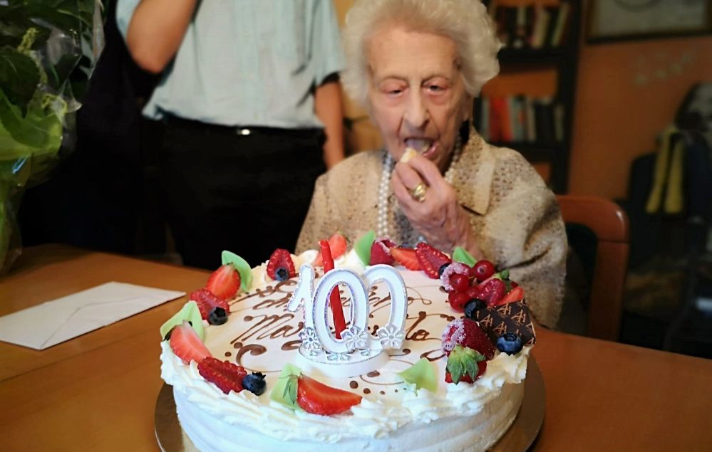 Centenaria cieca festeggiata ad Alessandria