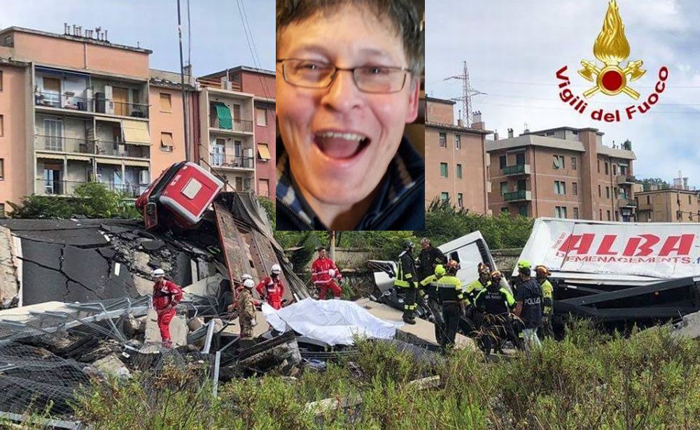 Il racconto di un tortonese che vola giù dal viadotto Morandi col camion ed esce miracolosamente illeso!!
