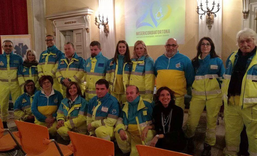 Anche un gruppo di tortonesi della Misericordia, a Genova, per aiutare gli sfollati