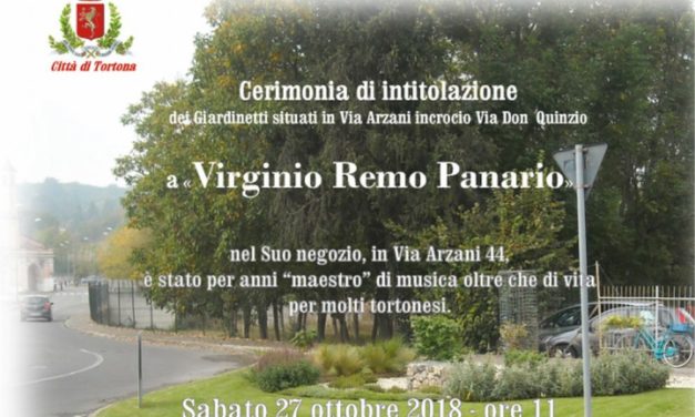 Tortona ricorda il Maestro musicista Remo Panario intitolandogli dei giardinetti