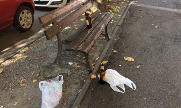 A Tortona i resti dei bagordi notturni in via Lorini
