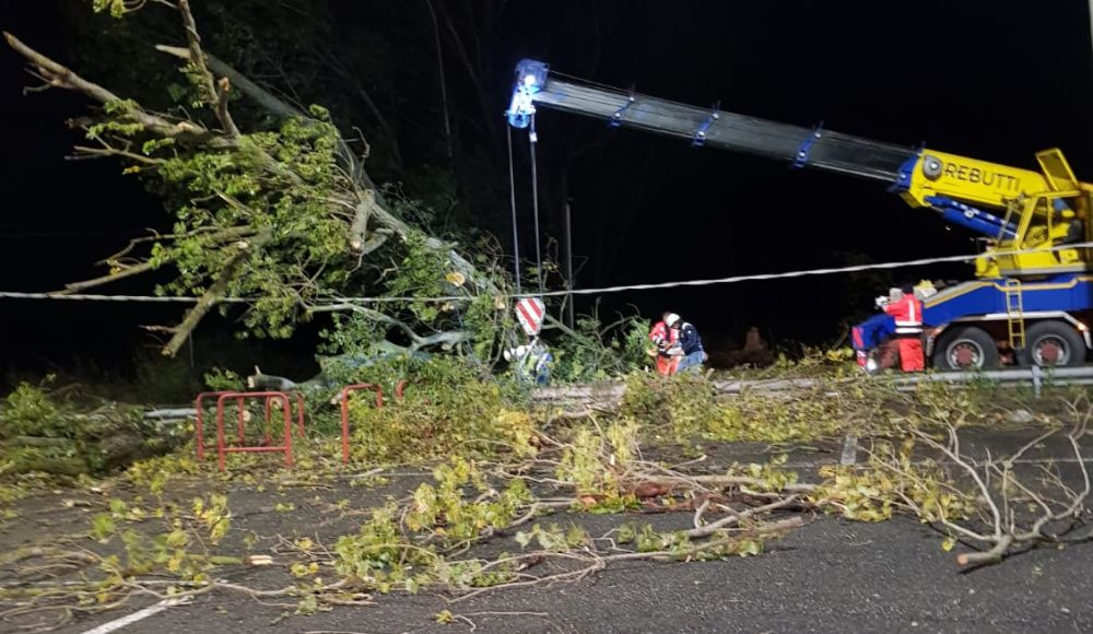 Tanti interventi dei Vigili Urbani e della protezione Civile di Tortona contro il maltempo