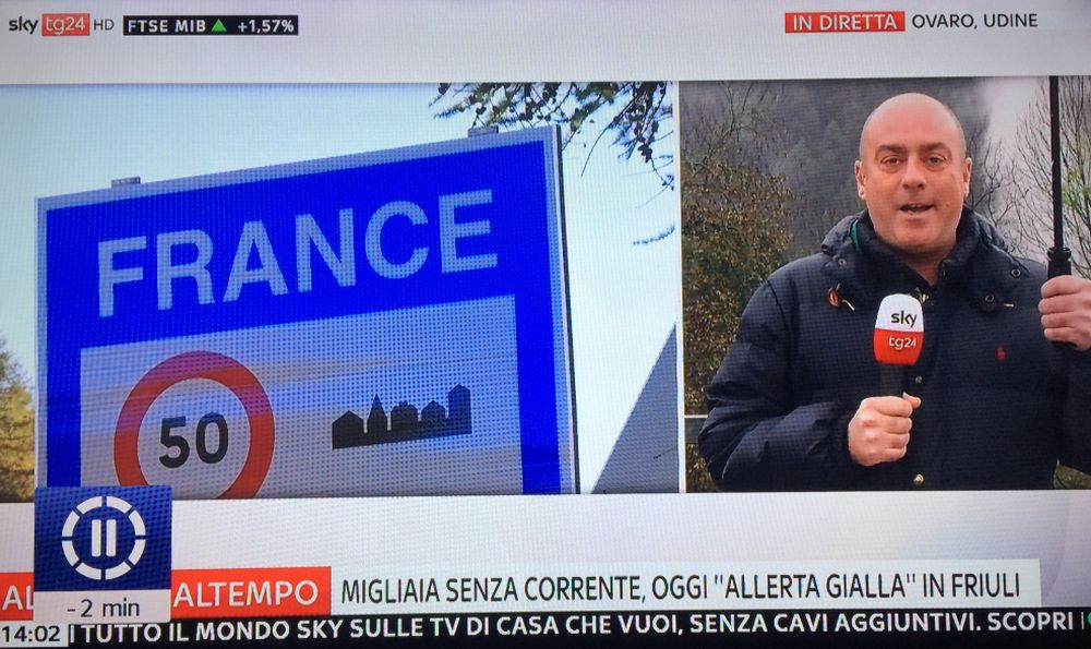 Per Sky il Friuli confina con la Francia! Gli errori non li facciamo soltanto noi!