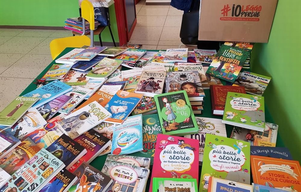 Alla scuola “Rodari” di Tortona i libri del Progetto “Io leggo perché”