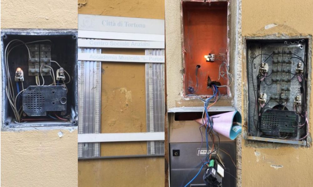 Tortona saccheggiata dai ladri di targhe e citofoni: ingenti danni per tanti abitanti
