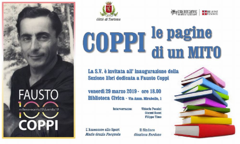 Tortona dedica una sezione della Biblioteca a Fausto Coppi con oltre 50 libri sul ciclismo