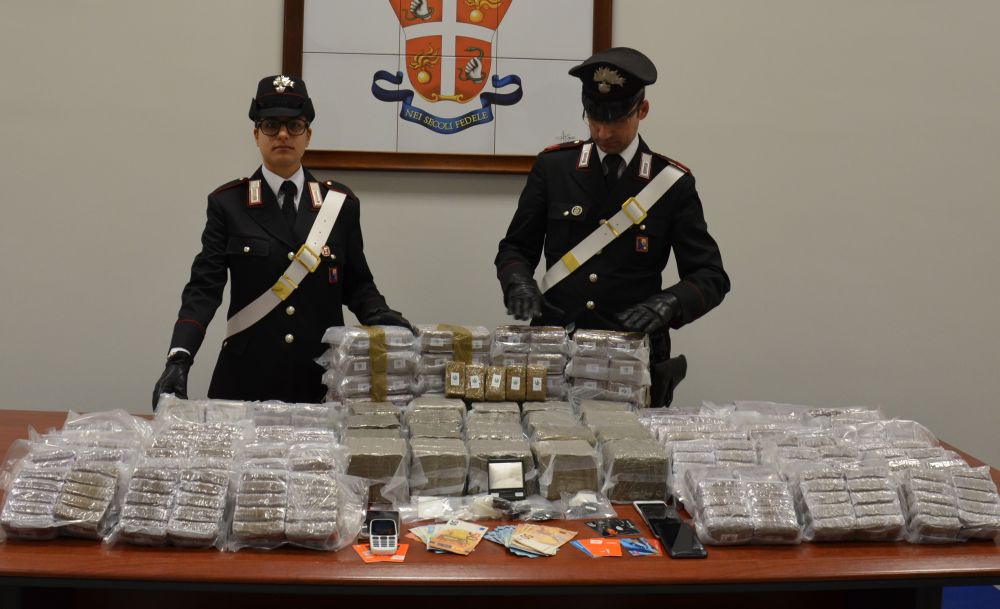 Ingente sequestro di droga effettuato dai Carabinieri di Novi Ligure