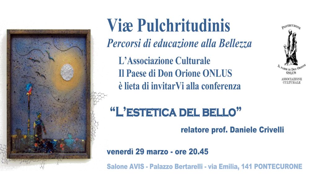 Venerdì a Pontecurone il secondo incontro sulla Bellezza con Daniele Crivelli