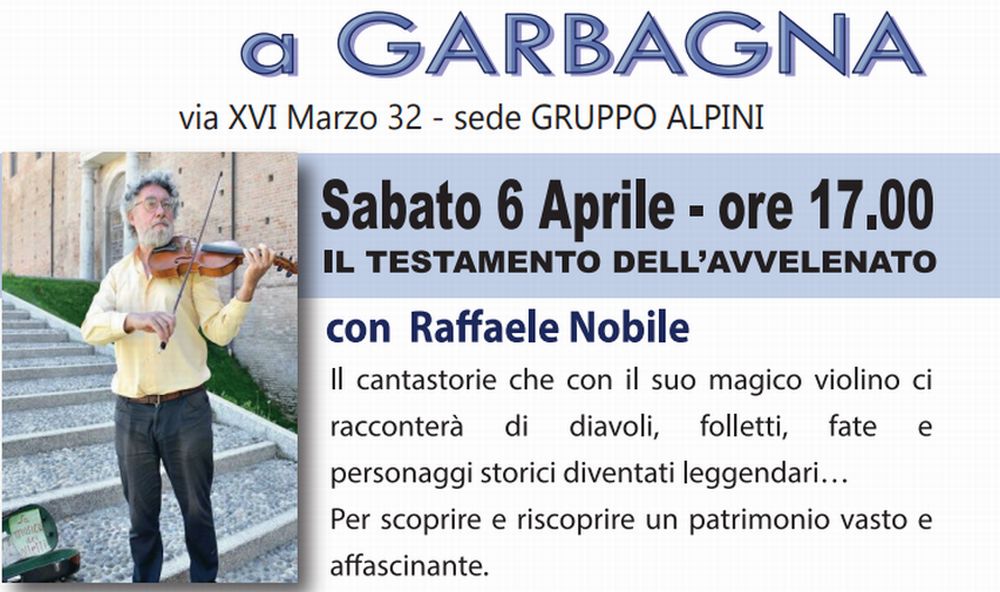 Un appuntamento culturale a Garbagna con l’associazione “Librinscena”